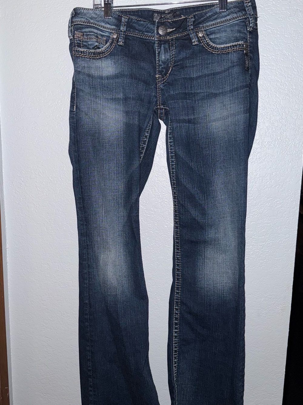 Silver Jeans Pioneer Bootcut Jeans Women's 31 Blue Medium Wash Stretch 5-Pocket
